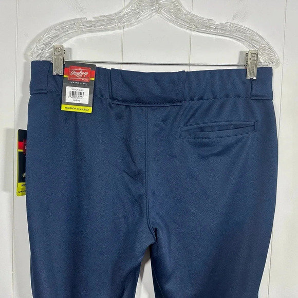 Rawlings Softball women Belted Navy Sports Pants Cropped Size L - Picture 5 of 10
